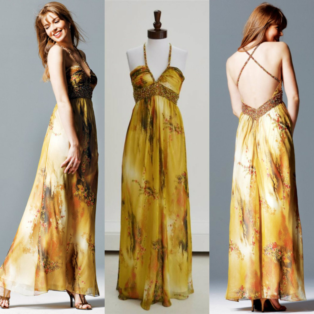 NWT Faviana Dress Long Maxi Gown Formal Prom Sz 6